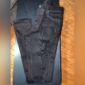 SOLD Authentic AMIRI Black Distressed Skinny Jeans